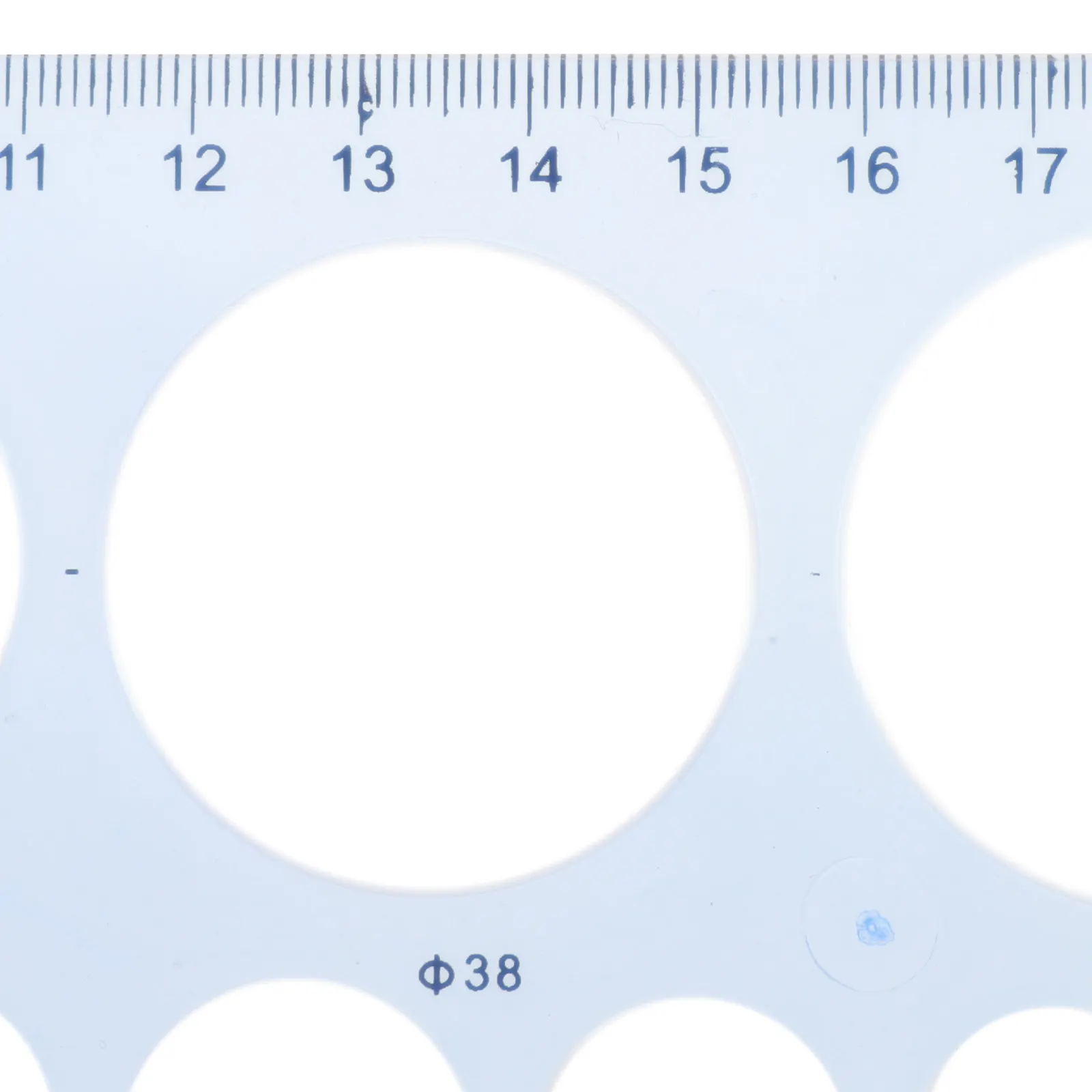 

6Pcs Circle Hole Ruler Tool Geometric Drawing Template Plastic Measuring Stencil for Drafting Architecture Engineering School
