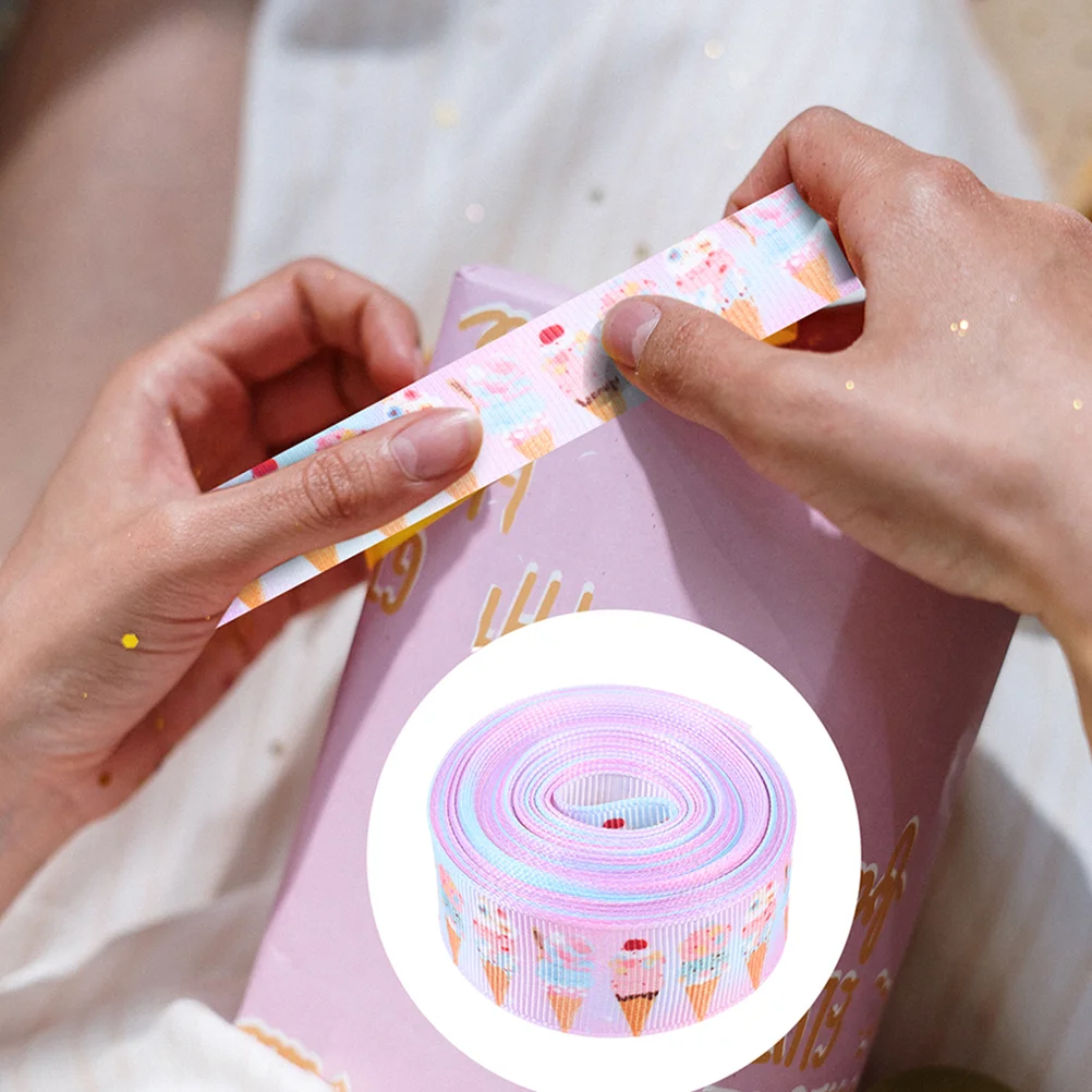 Bow Making Ribbon Ice Cream Packaging Convenient Packing Decorate Wedding DIY Gift Polyester Wrapping Decorative