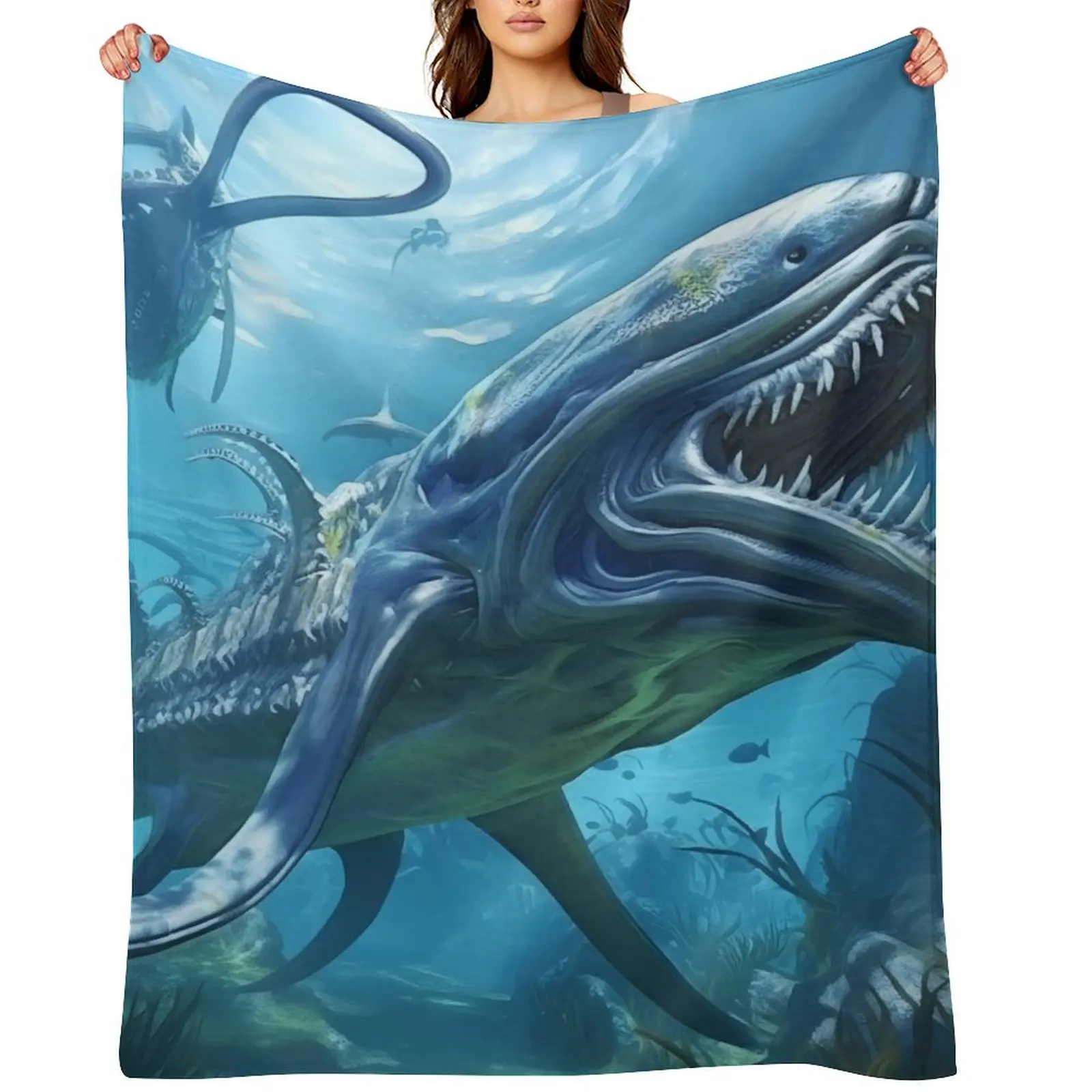 

Subnautica Leviathan Throw Blanket Nap Blankets Sofas Of Decoration Moving warm for winter Blankets