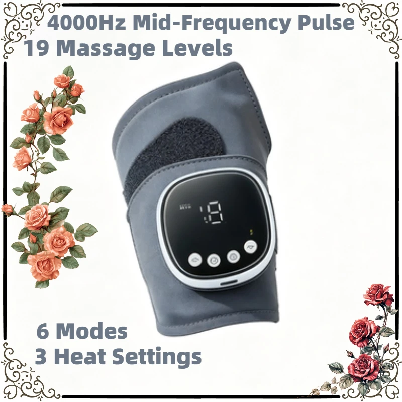 Smart Hand Wrist Massage Wrap Built-in Kneading Heating and Pulse Function Portable Comfort Device for Home Office Use