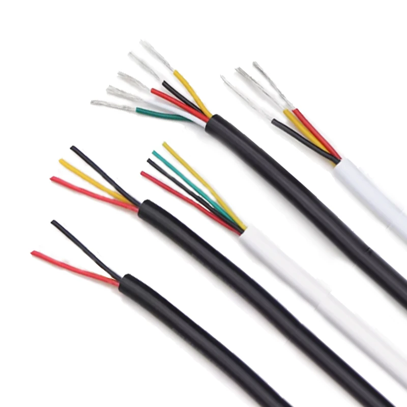 Sheathed Cable 10 9 8 7 6 5 3 4 2Core Wire PVC Tinned Copper Speaker Wire For Audio Automotive Microphones Electronic LED Strip