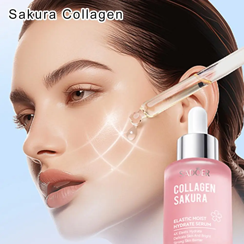 Centella Sakura-suero Facial con ácido hialurónico, esencia hidratante Facial, reafirmante, cuidado de la piel, vitamina C, 30ml