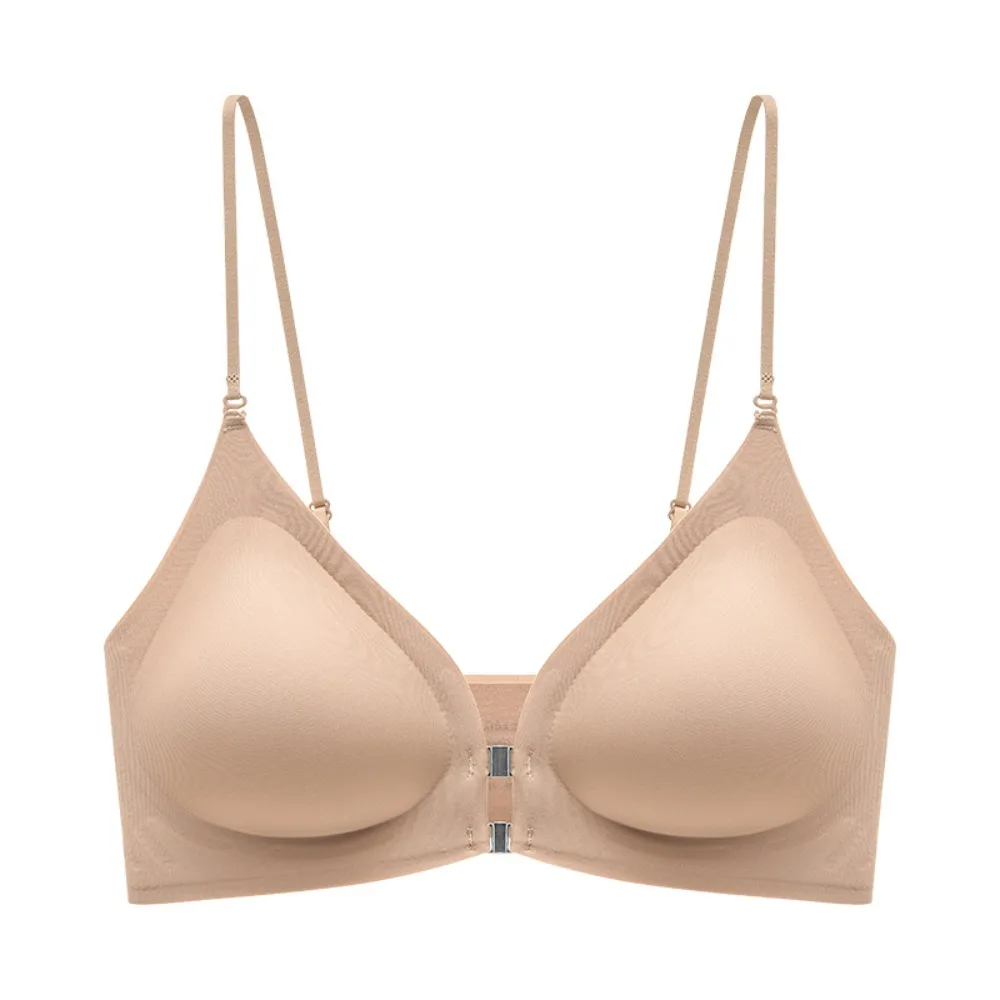 

Front Buckle Wireless Deep V Bra Anti-sagging Gathered Breasts Underwear for Women Shockproof Lingerie Push Up Brassiere Gifts
