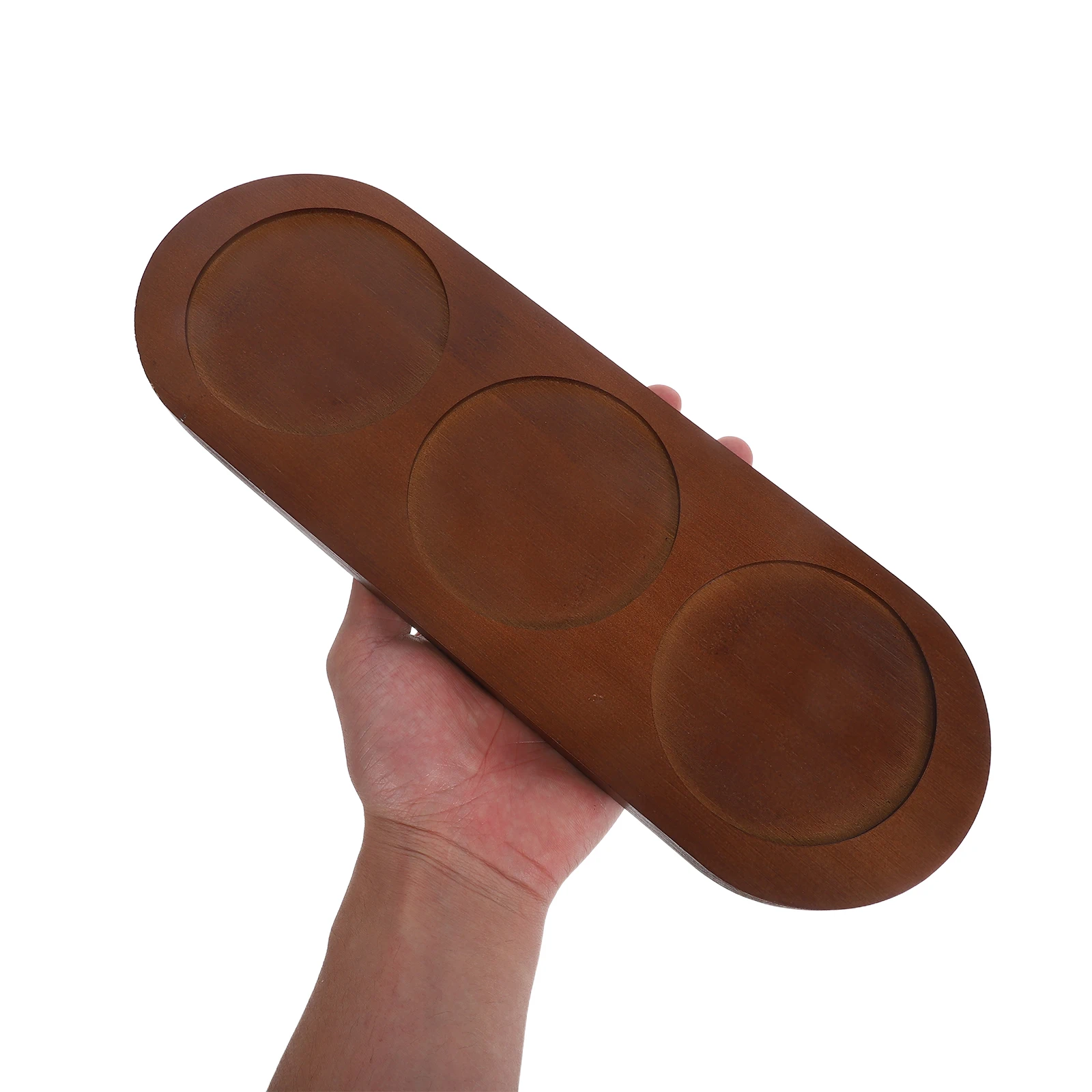 

1pc Wooden Holder Wine Cup Serving Tray Thickened Waterproof Anti-Corrosion Ktv Bar Supplies Storage Holder Creative