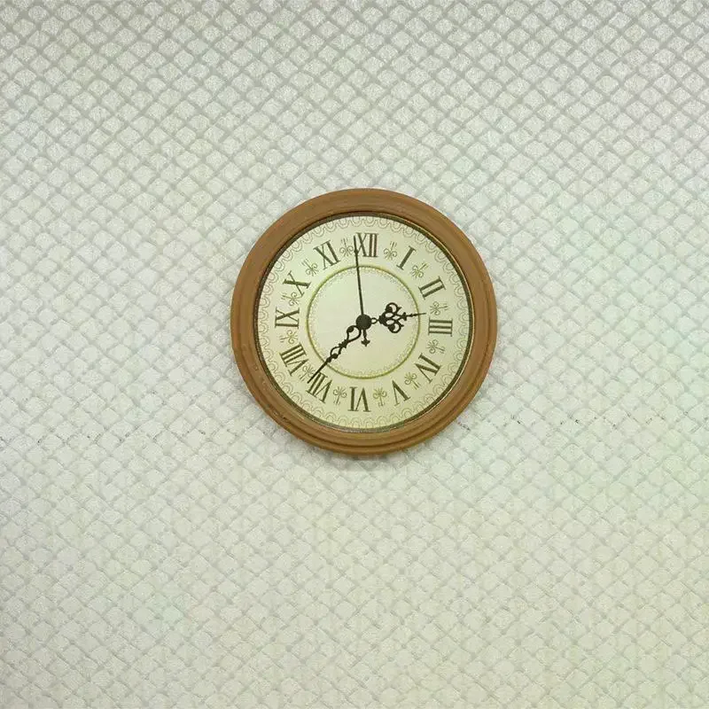 1 pçs 1:12 casa de bonecas em miniatura retro europeu relógio parede modelo funiture acessórios para casa boneca decoração crianças fingir jogar brinquedos