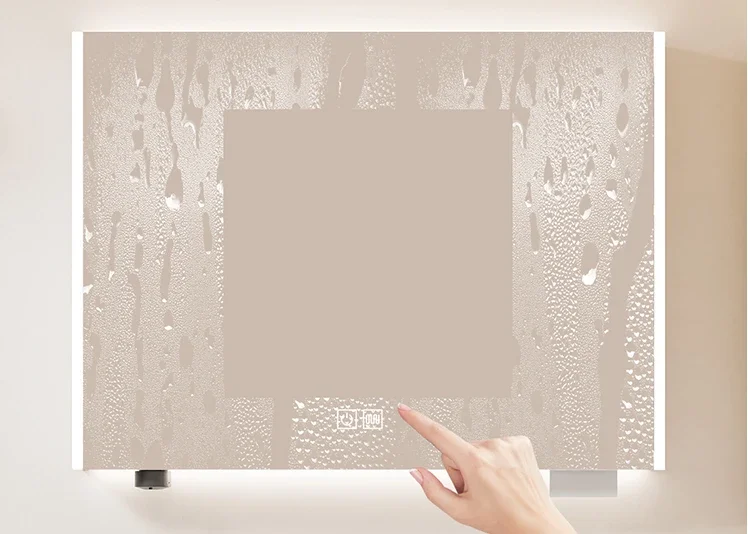 

Beauty Stainless Steel Mirror Cabinet with Light Smart Defogging Mirror Cabinet Bathroom Cabinet Mirror