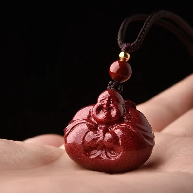 

Новый оригинальный кулон Будды Майтрейи из киновари, модный кулон в этническом стиле