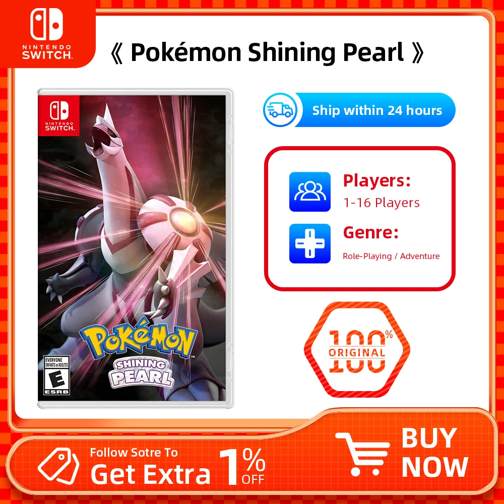 Nintendo Switch - Pokemon Shining Pearl -  Game Deals Games Cartridge Physical Card for Nintendo Switch OLED Lite