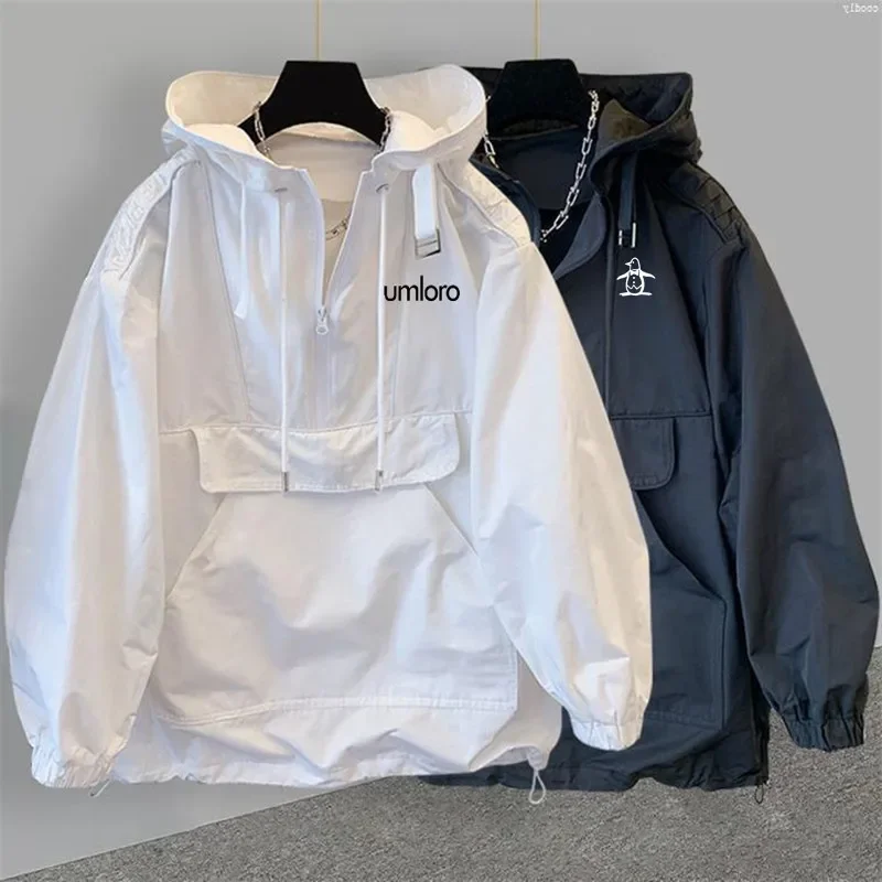 Spring Golf Wear Men 2025 New Authentic Golf Jacket Hooded Windbreaker Long Sleeves Couple Style Sports Coat Men's Golf Clothing