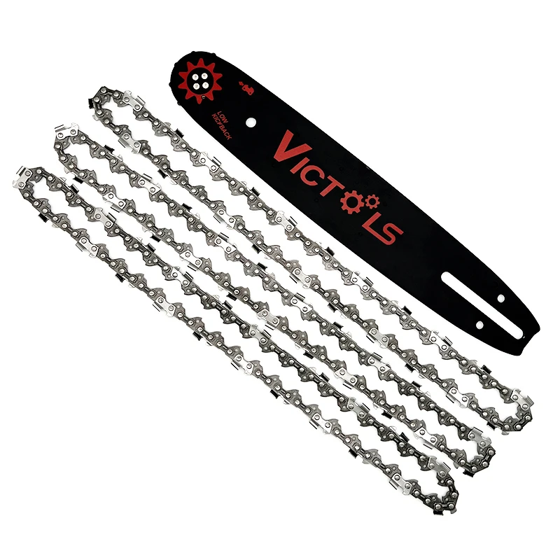 

Garden Tool Parts Accessories Guide Bar with Chainsaw Blade 12'' 3/8" 0.050" 45Links for Mini Chain Saw 2500