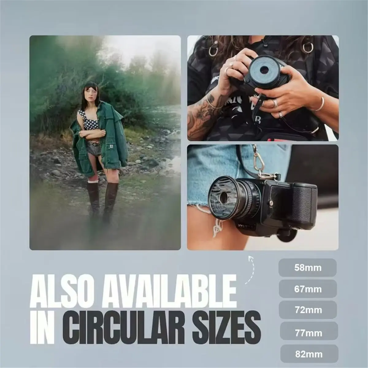 A14G Water Ripple Foreground Blur Filter Creativity Effects Filter HD 77mm for Photo Video Camera Lens Accessories