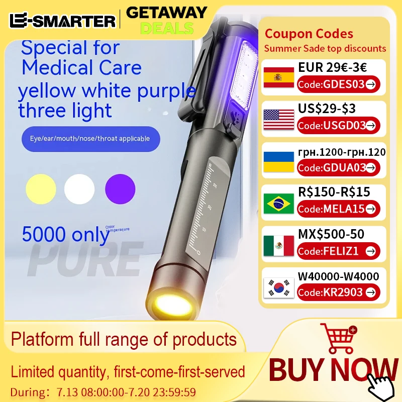 Профессиональная Медицинская ручка, Портативный перезаряжаемый фонарик для первой помощи, медицинский врач, медсестра