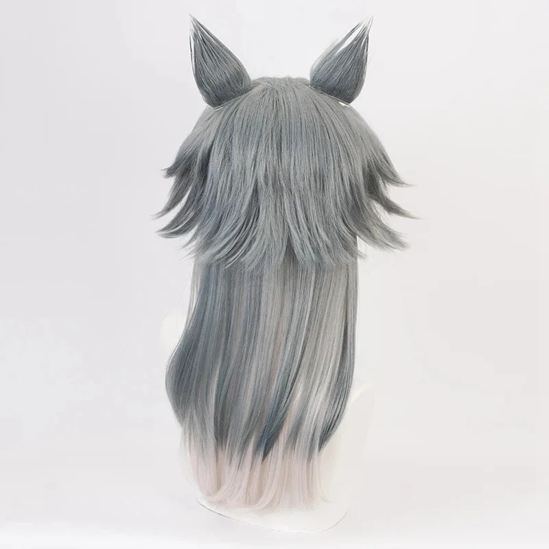 2025 أنيمي BEASTARS Legoshi مع آذان الذئب شخصية الوحوش تأثيري التدرج الألوان مقاومة للحرارة خصلات الشعر المستعار + شعر مستعار