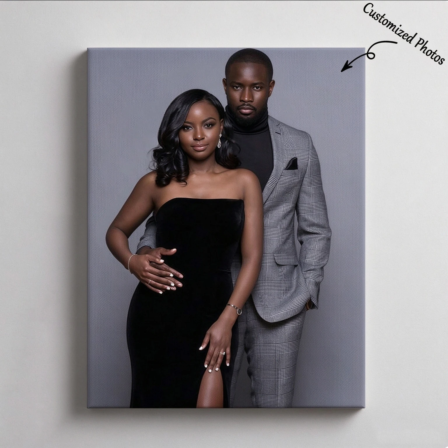 Custom Photo Canvas Print, Personalized Unframed Wall Art for Couples, Poster for Gallery Wall Decor & Wedding Keepsake Gift