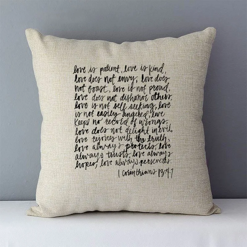 Simply style cozy couch cushion cover home decorative pillows 45x45cm bedding pillowcase white black words quality printed D5