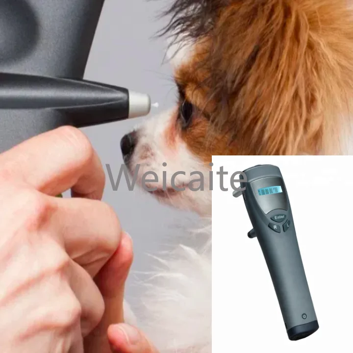 Portable handheld rebound tonometer for human eyes and animals