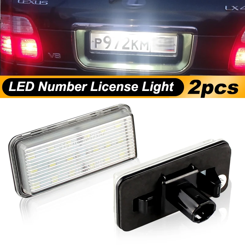 

2Pcs 12V Car LED Number License Plate Light White for Lexus LX470 (UZJ100) 1998-2007 LX570 (URJ200) GX470 (UZJ120) Accessories