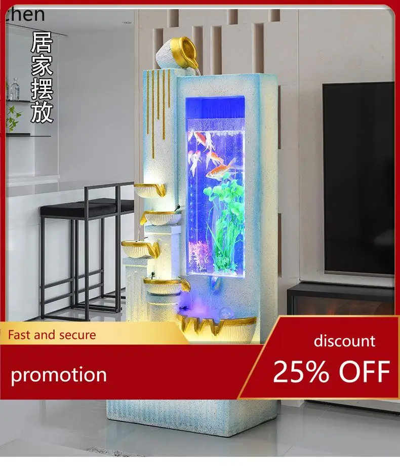 

ZML Circulating Water Large Fish Tank Household Fountain Humidifier Floor Ornament