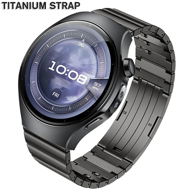 

Роскошный ремешок из чистого титана 22 мм для Huawei Watch 5 46 мм GT5 5 Pro 4Pro Металлический ремешок для Huawei Watch GT4 3Pro 46 мм Быстрый браслет