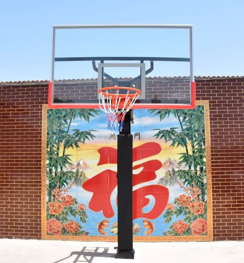 Custom Order Inground Basketball Hoop in Ground Basketball Hoop Breakaway Rim 72 Inch Backboard