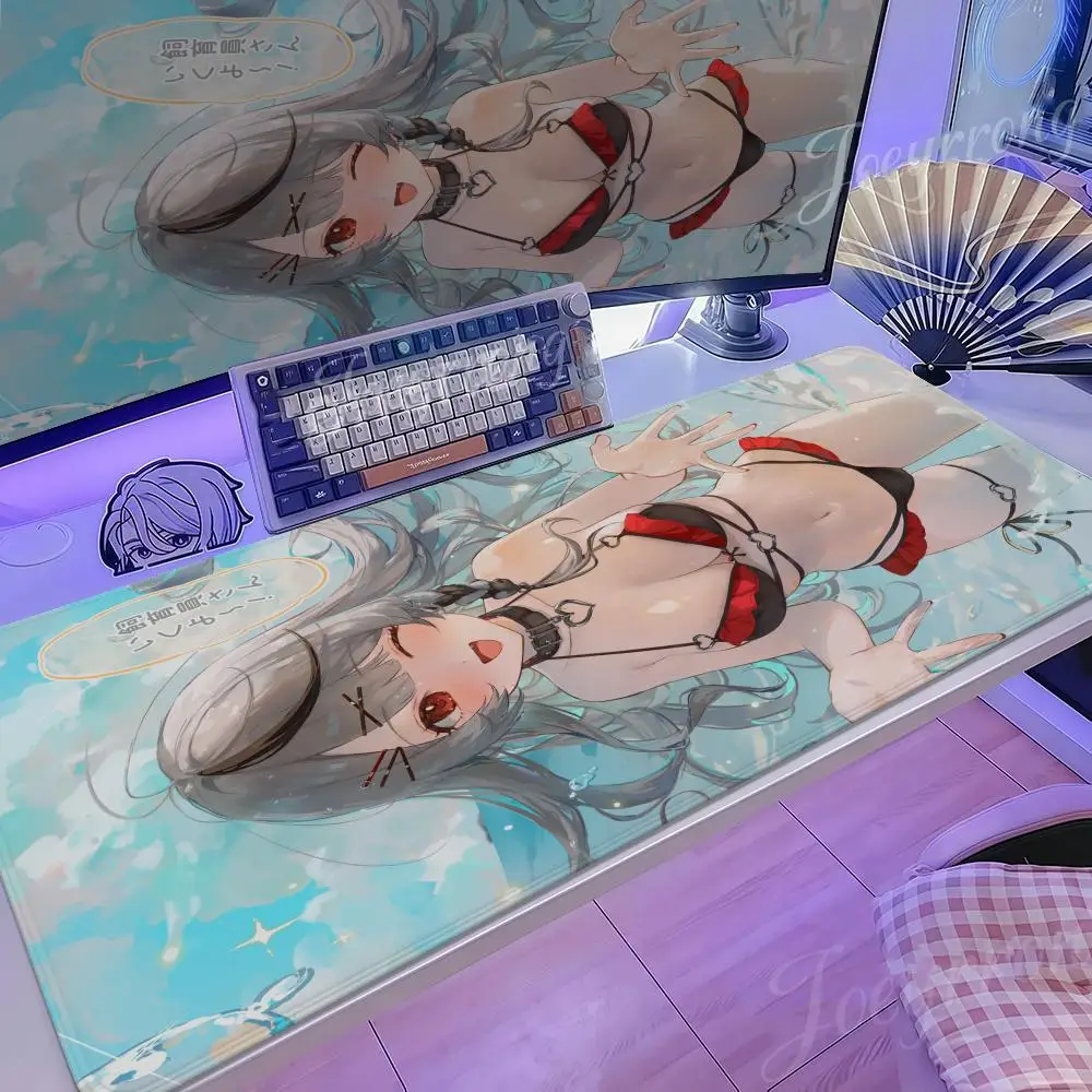 

S-Sakamata Chloe sexy Mouse Pad Hot Anime 1200x600 Taro Sakamoto Days XXL Large Gaming Non-slip Office Keyboard Mats Desk Mat