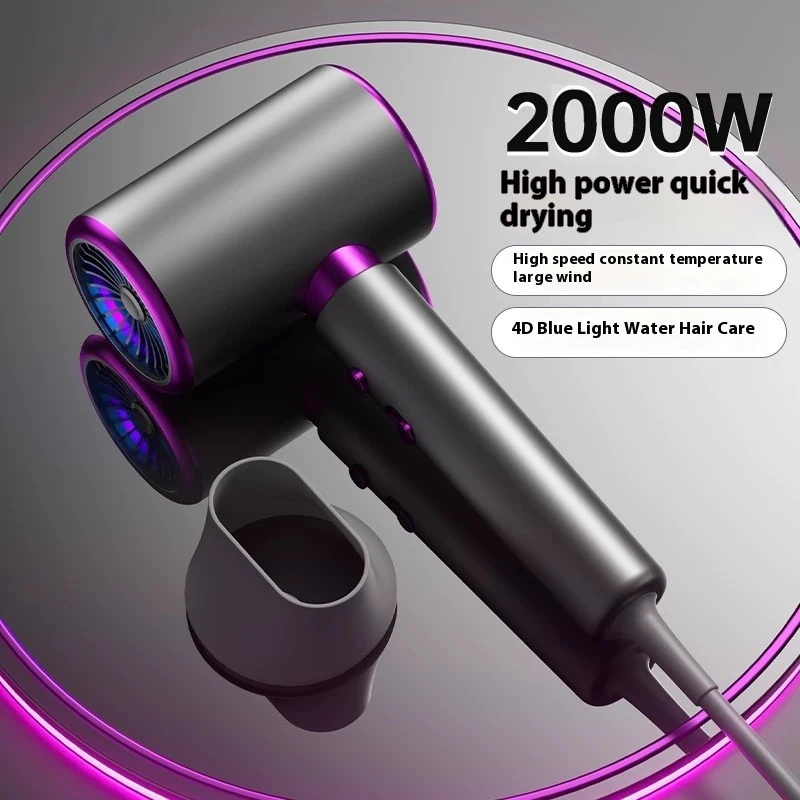 2000W Gear Professional Hair Dryer Negative Lonic Blow Dryer Hot Cold Wind Air Brush Hairdryer Strong PowerDryer Salon Tool