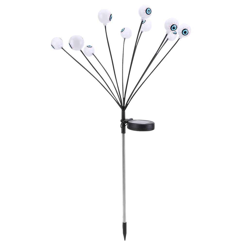 ديكور الهالوين في الهواء الطلق ضوء عين مخيف بالطاقة الشمسية 6/8/10LED ضوء مسار الهالوين الشمسي يدوم حتى 20 ساعة ديكور حفلات الهالوين