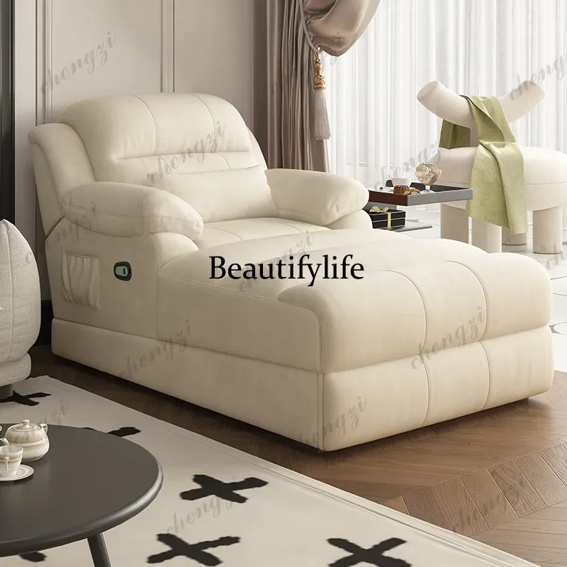 TTT Human kennel lazy sofa bed electric chaise longue bedroom living room balcony leather massage single sofa