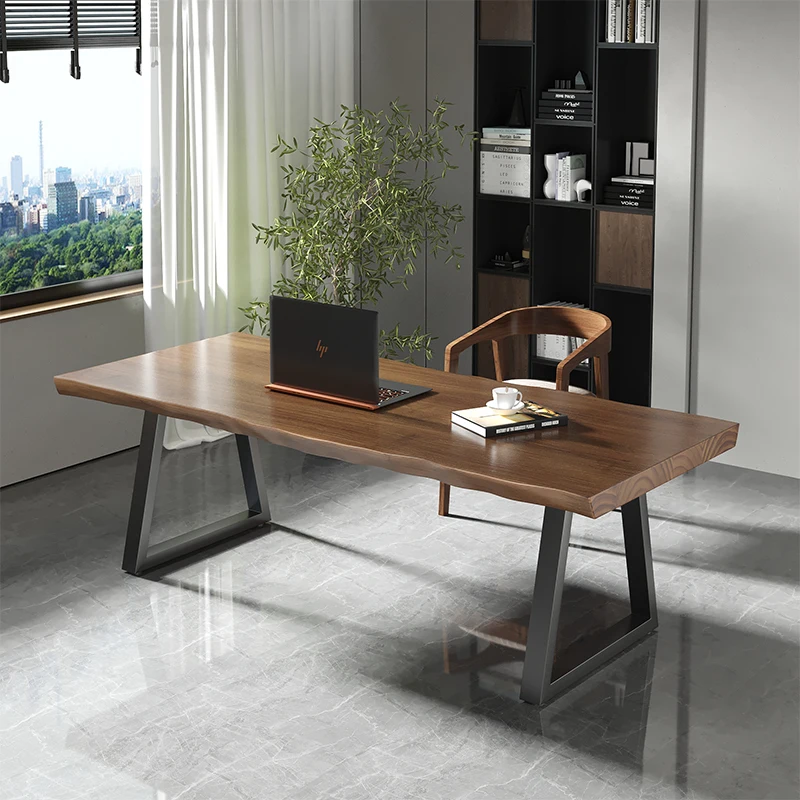 

Full-page solid wood computer desk simple student desk children's study table home office writing table Internet celebrity e-spo