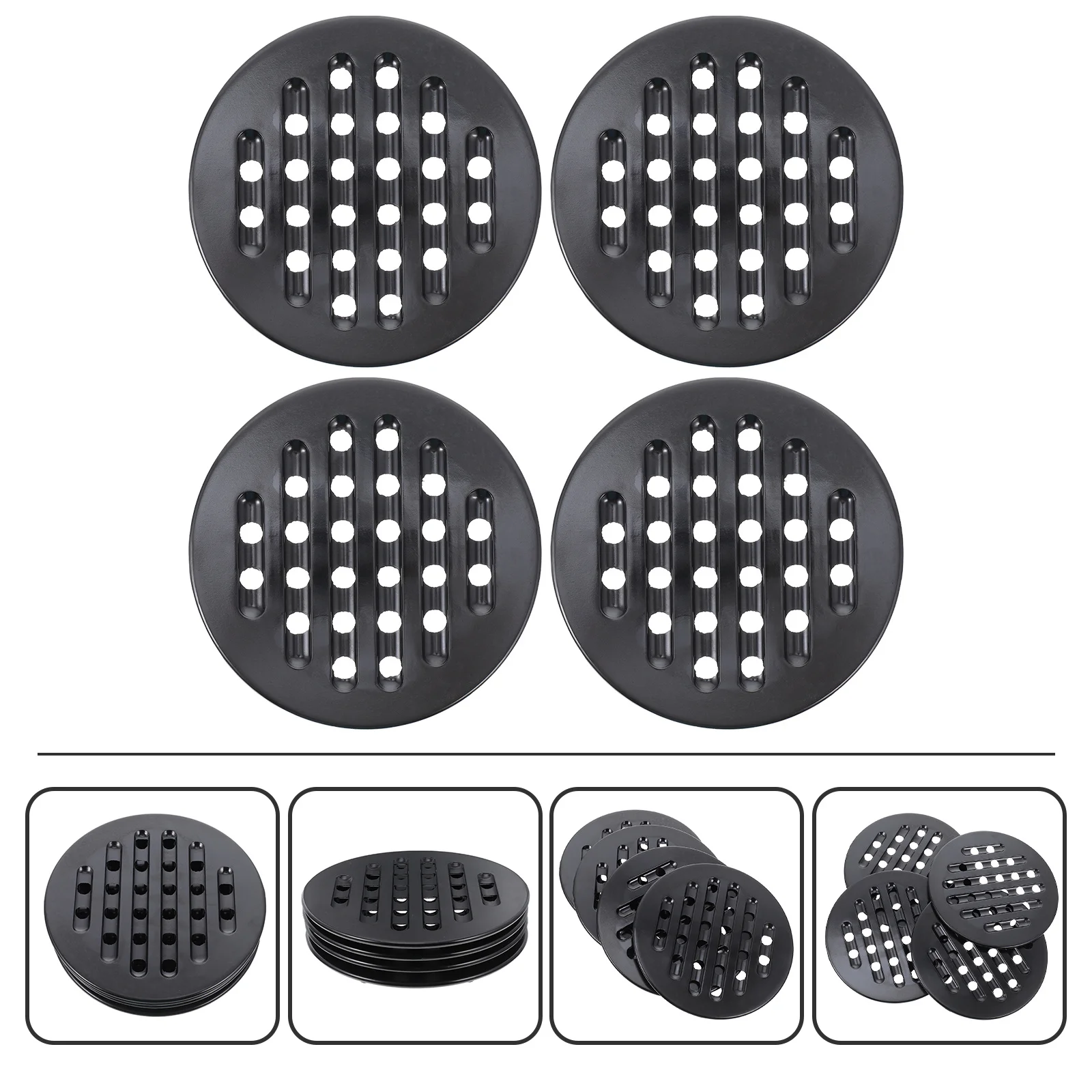

4pcs Heat-Proof Mat Bakelite Non-Slip Kitchen Placemats For Pots Bowls Dining Table Decoration Household Tableware Mats
