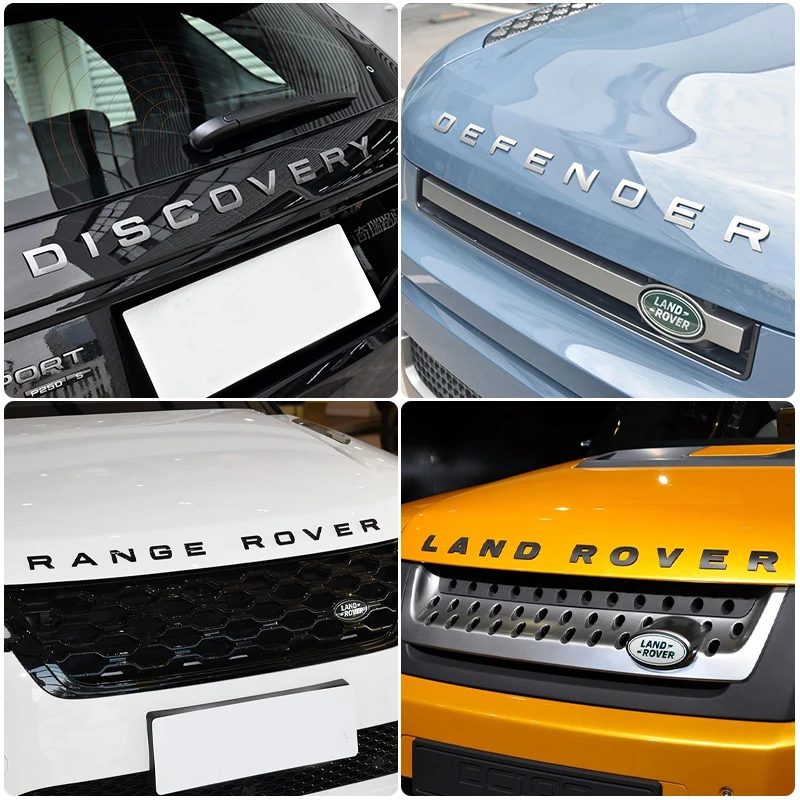 3D ABS Logo Range Rover Letters Badge Car Front Hood Emblem For Range Rover Sticker L405 P38 L322 L320 Evoque Sport Accessories