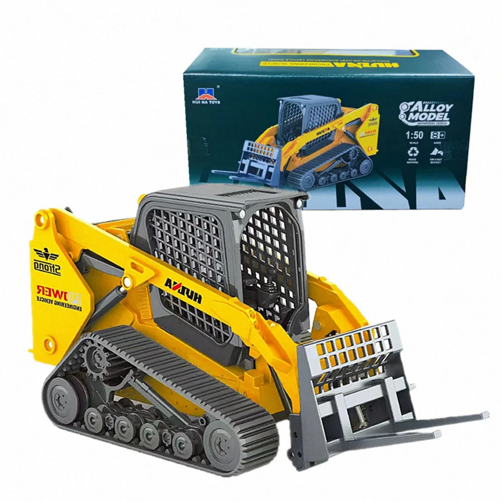 Huina 1:50 Alloy Truck Model Kids Boys Toy Engineering Vehicle Simulation Bulldozer Excavator Construction Cars Children Gift