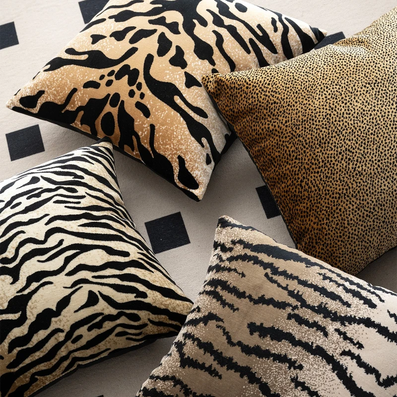 30X50/45X45/50X50CM Retro Leopard Throw Pillow Cover Nordic Simple Stamping Waist Cushion Cover Decor Home Decorative Pillowcase