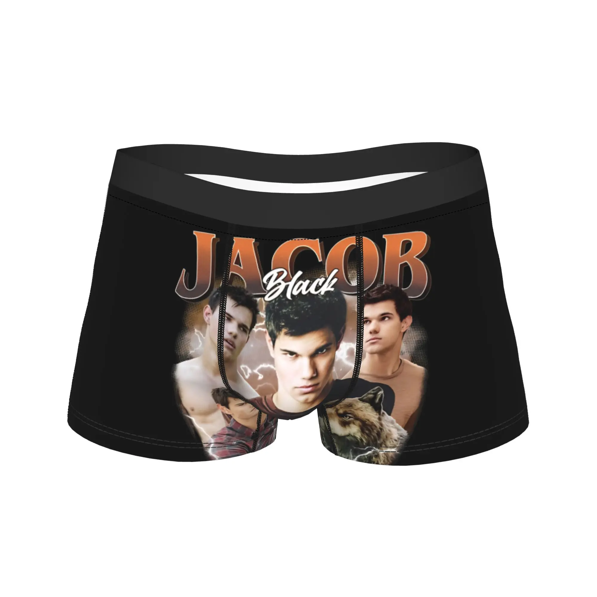 

Twilight Jacob Black Underwear Males Underpants Printed Breathable Boxer Shorts Quality Boxer Brief Plus Size