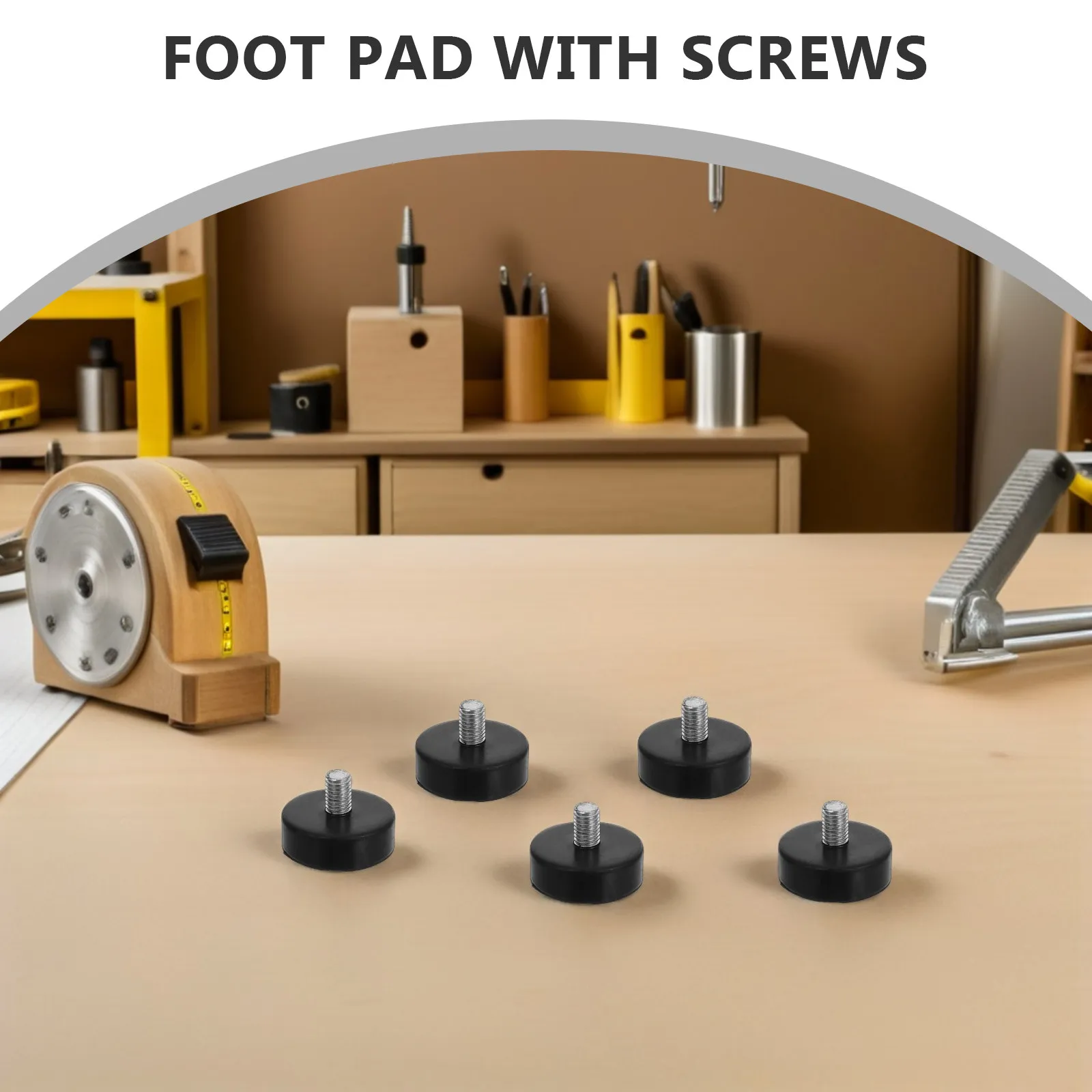Adjustable Leveling Feet 8pcs Heavy-Duty Threaded Rubber Anti-Vibration Mounts for Furniture Machines
