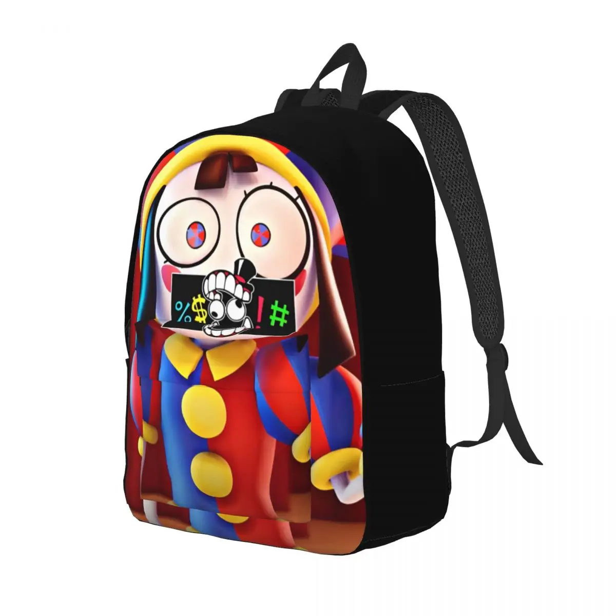 The Amazing Digital Circus - Pomni Backpack for Preschool Primary School Student Bookbag Boy Girl Kids Canvas Daypack Durable