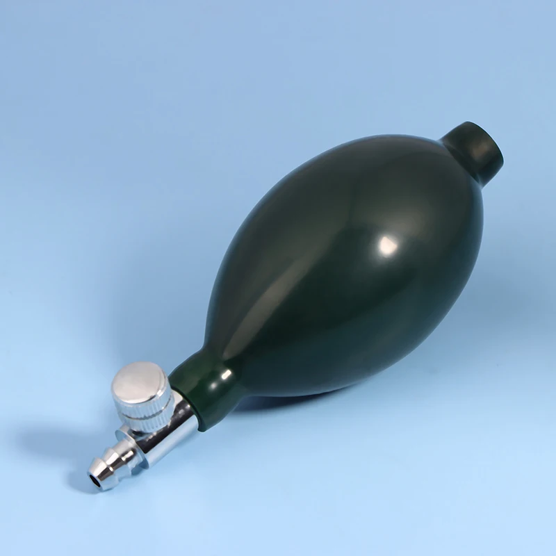 Pompe à Air à ampoule de gonflage vert foncé, pour sphygmomanomètre, tensiomètre, accessoire de soins de santé portatif, vannes métalliques à bille