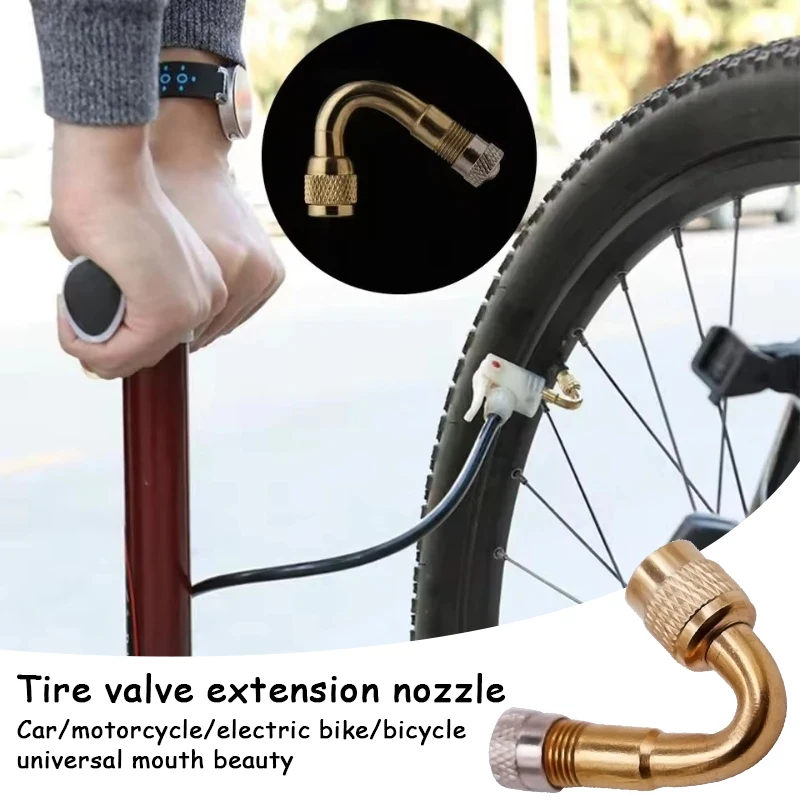 

Automobile American style valve extension rod with bracket tire extension valve inflation nozzle inflation hose air pump joint
