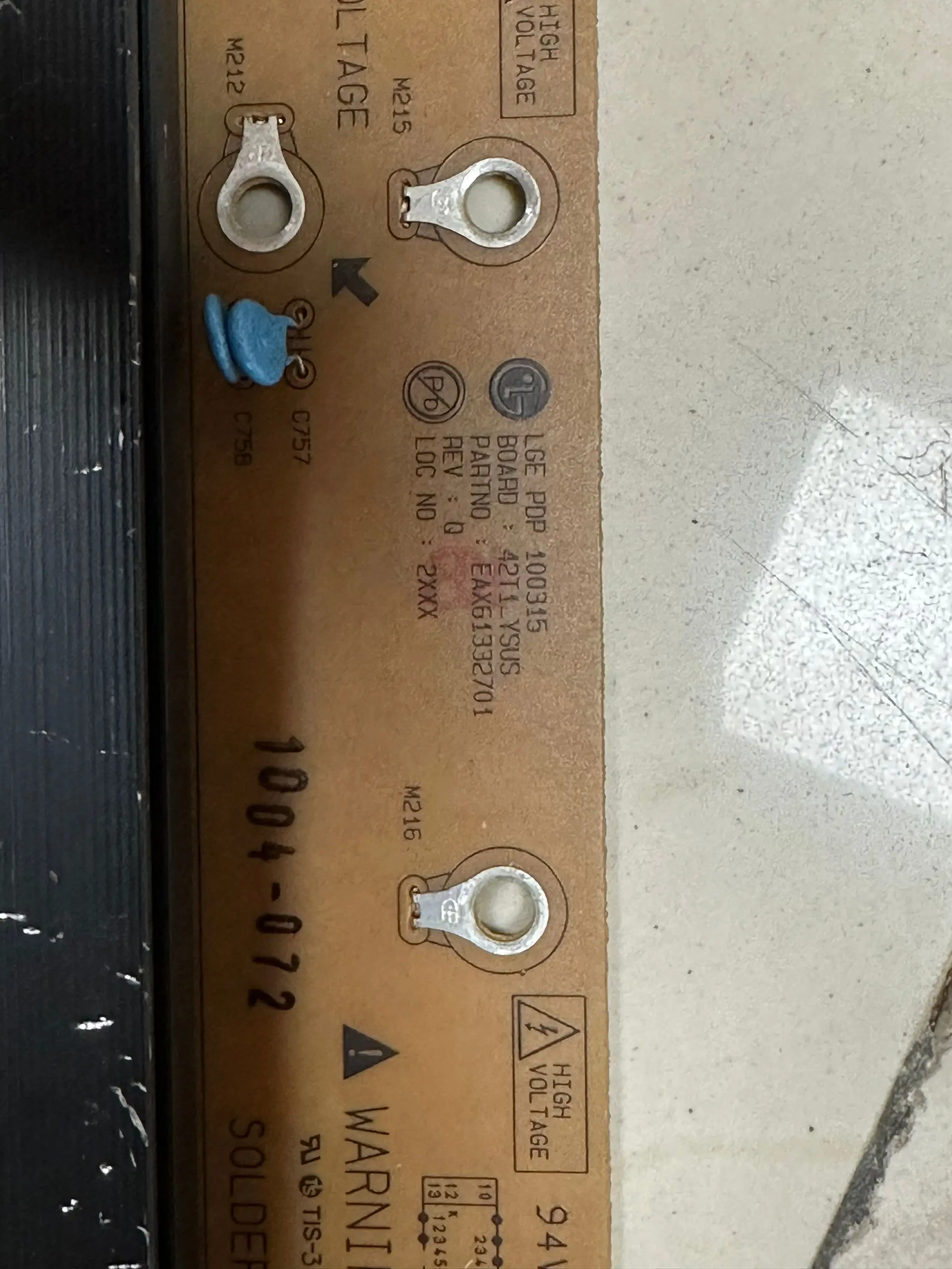 مجلس 42PJ350C-TA Y الأصلي ، EAX61332701 ، حبري 66j607501