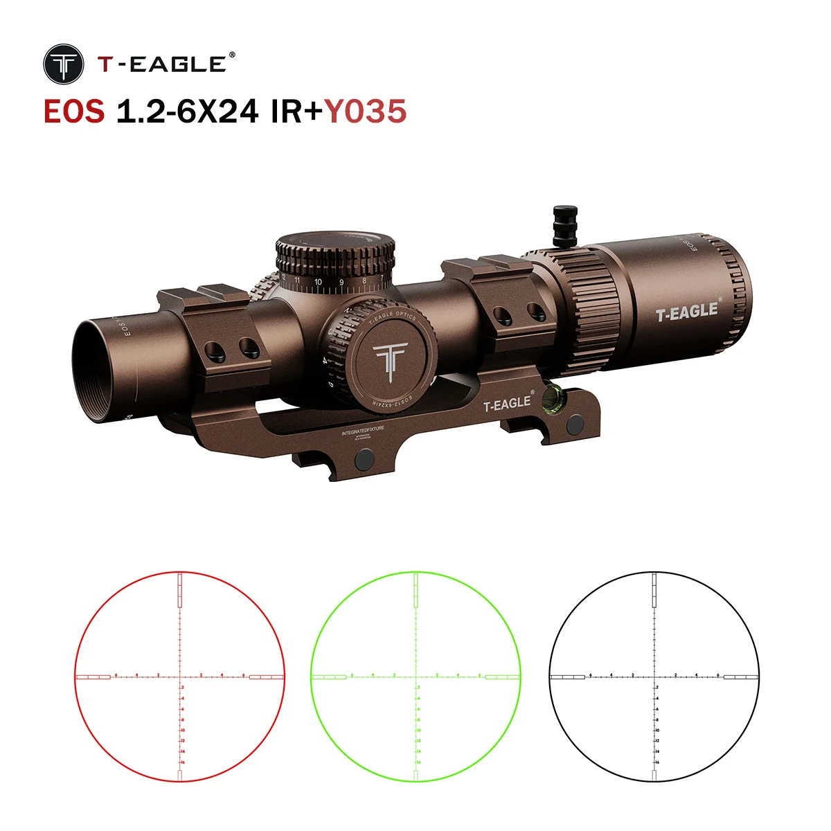 

EOS 1.2-6 X24IR Tactical Optics Sight Outdoors Hunting Shooting RifleScope Red Green Illuminated Airsoft Scope for 11/20mm