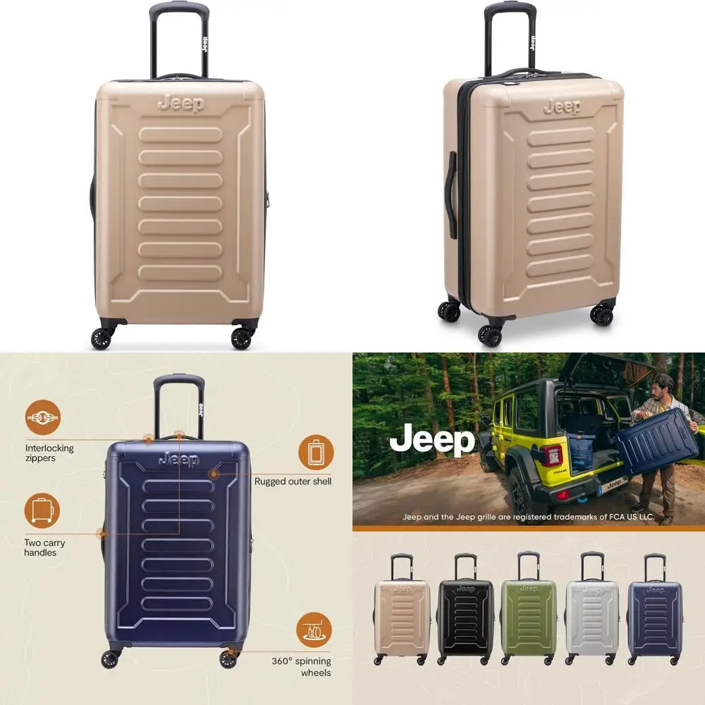 拡張可能なハードサイド スピナー ラゲージ - ミディアム ベージュ、24 インチ、旅行の利便性のために検査済み