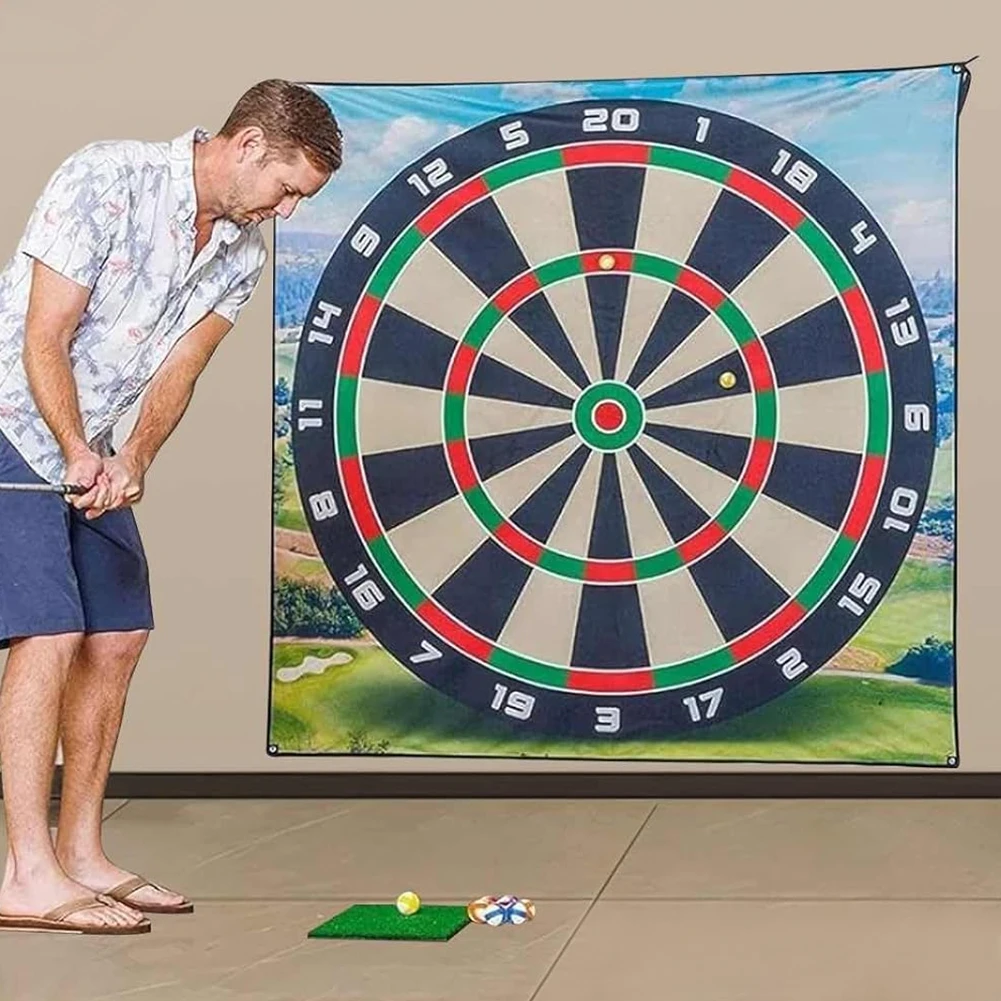 

Golf Chipping Game Golf Game Mat with 12 Golf Balls Golf Stick Chip Game Chipping Golf Game Mat for Indoor Outdoor