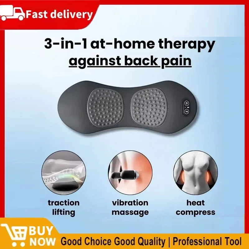 

3-in-1 Back Massager with Relief Bed Sleeping Shiatsu Deep Tissue Portable Shoulder Lower Back Pain Relief Waist Massager