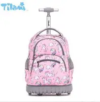 Mochila escolar con ruedas de 16 pulgadas para niñas y niños, bolso con ruedas de viaje, mochila escolar con ruedas para niñas, mochila escolar con ruedas