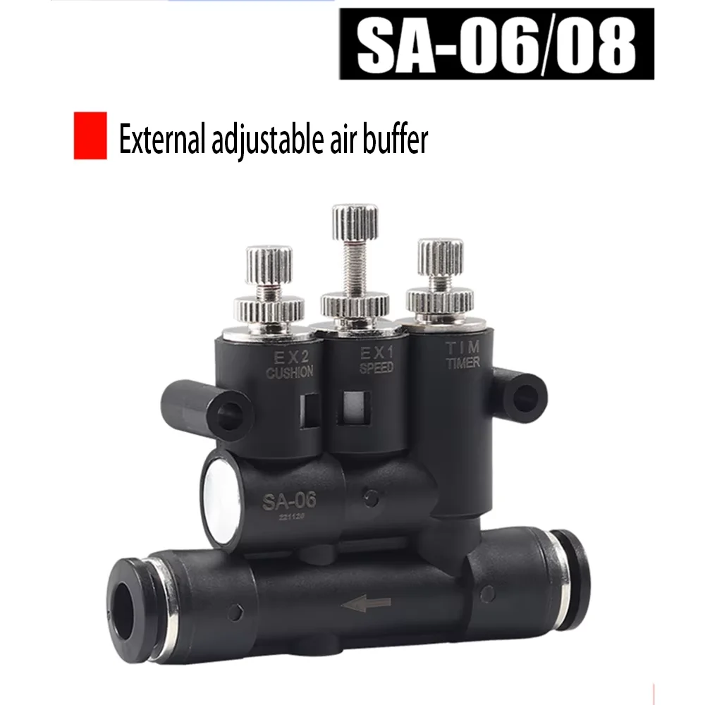 SA-06/08/10 Adjustable air buffer joint external ANA speed 08 control valve 10 cylinder speed regulation throttle valve pneumati