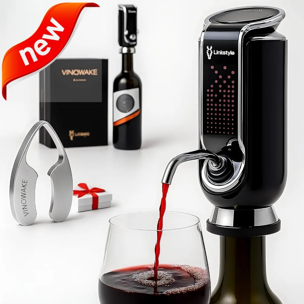 

Электрический аэратор для вина 3-в-1, дозатор и консервант для улучшения вкуса и сервировки