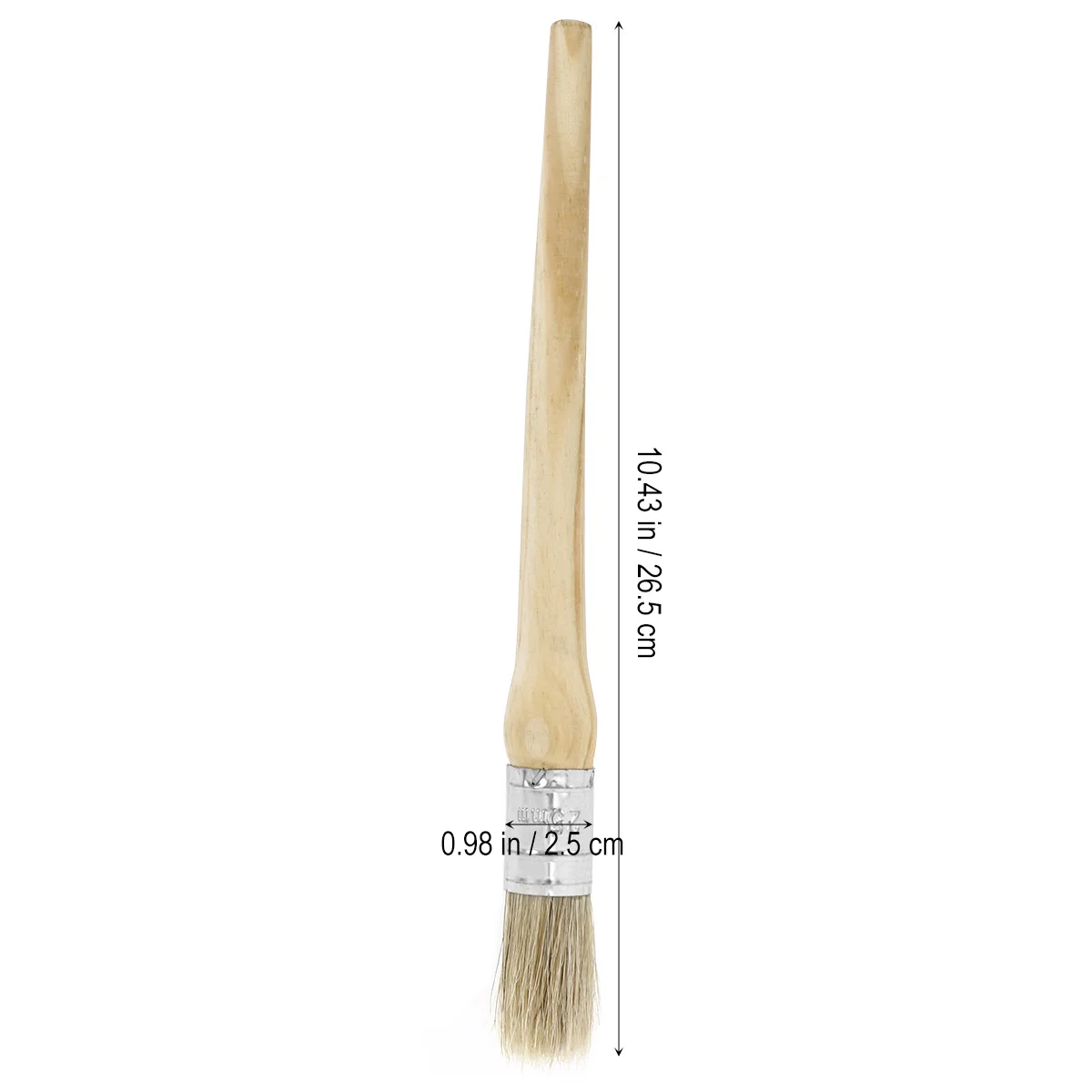 

20mm Wax Brush Natural Bristles Round Head Durable Painting Brush Furniture Restoration Wood Home Decor