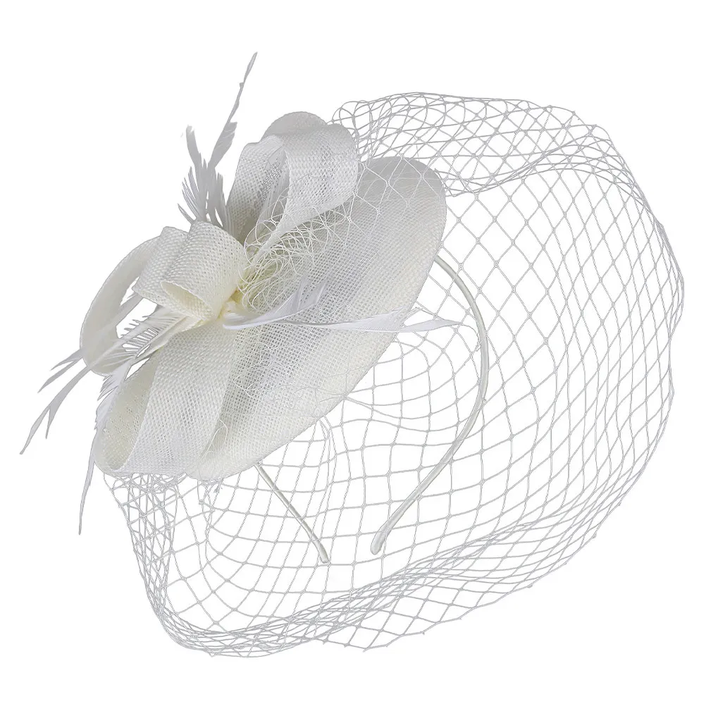 

Модный сетчатый фасцинатор-повязка на голову с вуалью, женская шляпка-заколка для волос, аксессуар для вечеринок и свадеб, элегантная повязка на голову с цветами