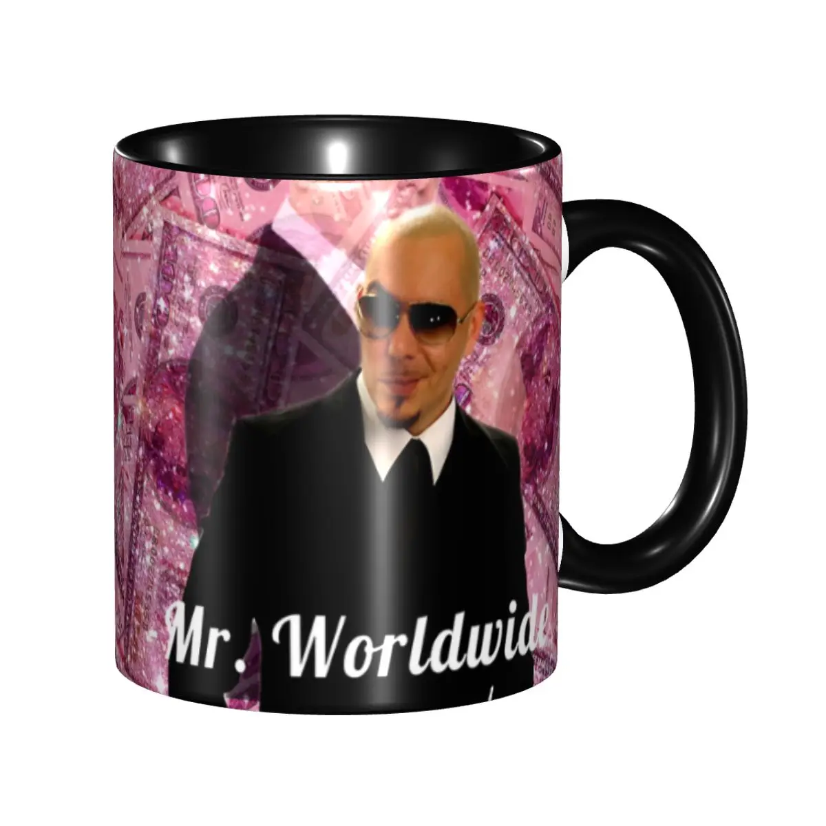 

Personalized Mr Worldwide P-Pitbulls Coffee Mugs DIY Live Laugh Love Graphic Ceramic Tea Milk Cup