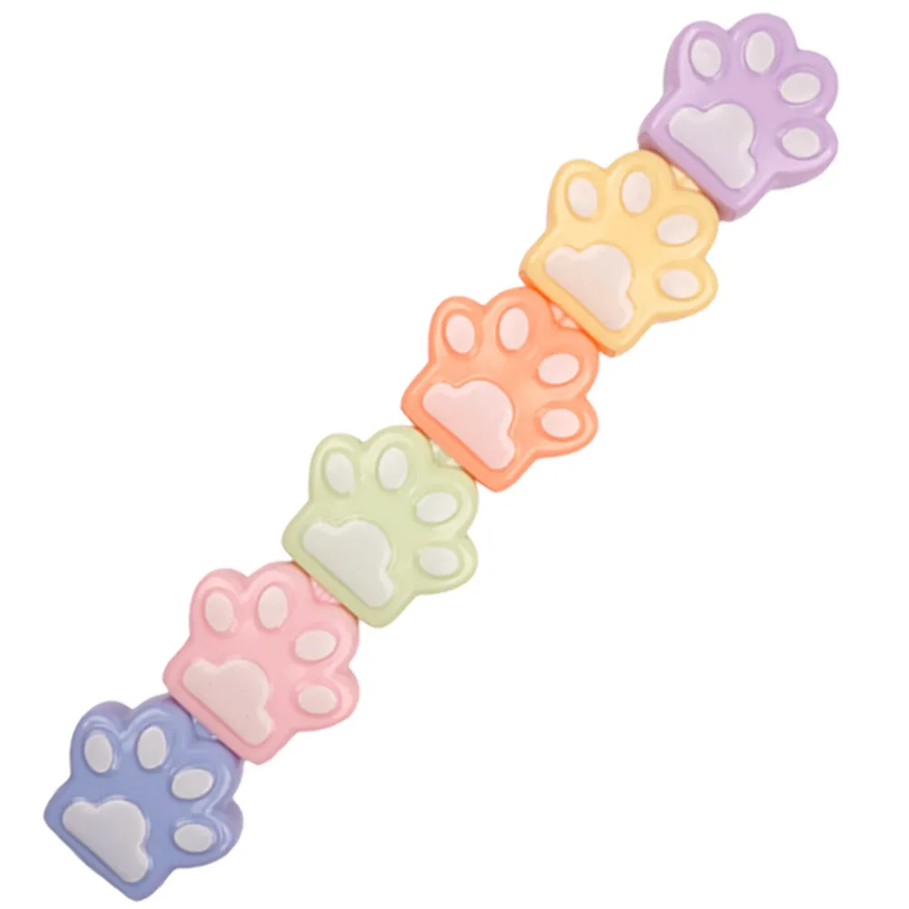 

1Set Adorable Cat Paw Shaped Highlighters Mini Portable Pocket Highlighter Pens for Students Artists Teachers Colorful Smooth